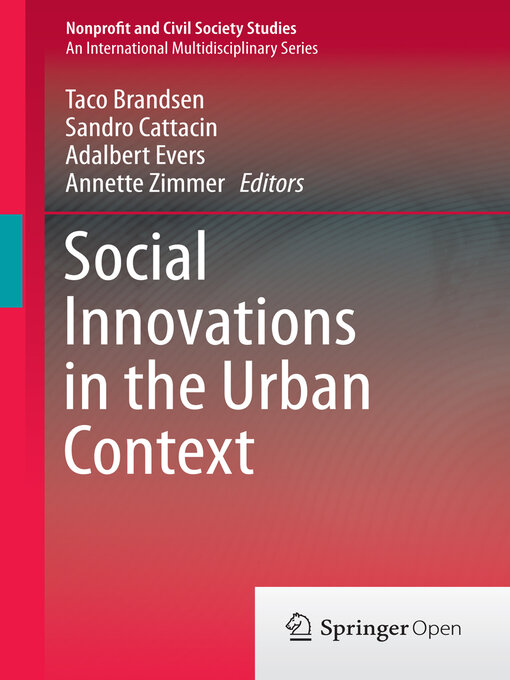 Title details for Social Innovations in the Urban Context by Taco Brandsen - Available